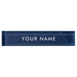 Persoonlijk modern blauw tech-professional naambordje