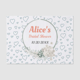 Persoonlijk modern bloemstuk bruidsmeisjesfeest pa tissuepapier