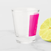 Persoonlijk modern bruidsmeisje monogram shot glas (Links)