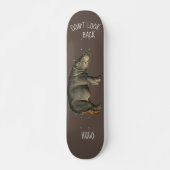 Persoonlijk modern citaat Hippopotamus Brown Persoonlijk Skateboard (Voorkant)
