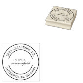 Persoonlijk modern elegant retouradres rubberstempel (Gestempeld)