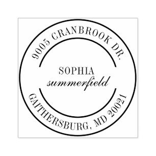 Persoonlijk modern Elegant Return-adres Rubberstempel