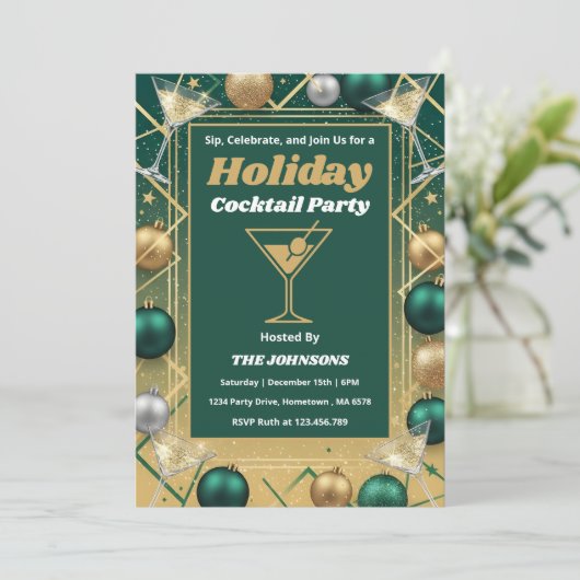 Persoonlijk modern feestelijke cocktailparty met K Kaart (Staand voorkant)