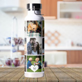 Persoonlijk modern foto collage monogram waterfles
