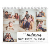 Persoonlijk modern fotocollage kalender (Hoes)