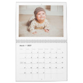Persoonlijk modern fotocollage kalender (Mar 2027)
