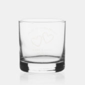 Persoonlijk modern goud 10e trouwdag whisky glas (Achterkant)
