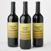 Persoonlijk modern gouden verjaardagsfeest wijnlab wijn etiket (Flessen)