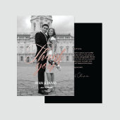 Persoonlijk modern Grijs en Roos Gold Wedding Bedankkaart