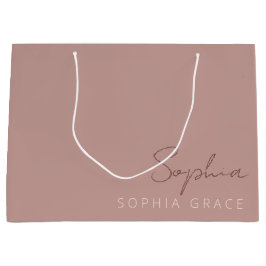 Persoonlijk modern handgeschreven schrift Stof Roz Groot Cadeauzakje