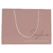 Persoonlijk modern handgeschreven schrift Stof Roz Groot Cadeauzakje (Achterkant)