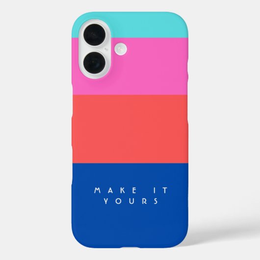 Persoonlijk modern kleurblokpatroon Case-Mate iPhone case (Achterkant)
