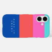 Persoonlijk modern kleurblokpatroon Case-Mate iPhone case (Achterkant (horizontaal))