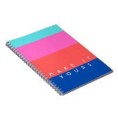 Persoonlijk modern kleurblokpatroon notitieboek (Rechterzijde)