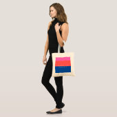 Persoonlijk modern kleurblokpatroon tote bag (Voorkant (model))
