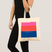 Persoonlijk modern kleurblokpatroon tote bag (Voorkant (product))