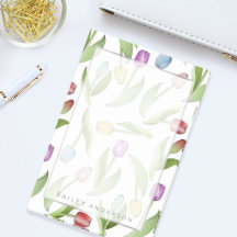 Persoonlijk modern kleurrijk tulp bloemenpatroon