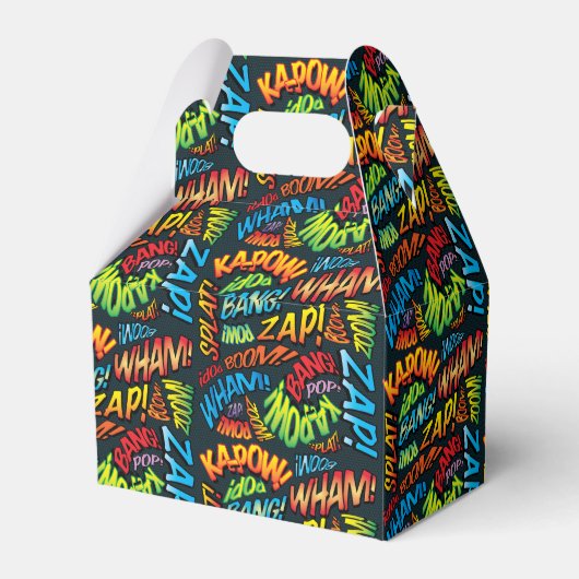 Persoonlijk modern leuk trendy cool stripboek bedankdoosjes (Achterkant)