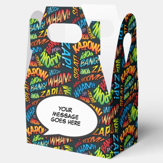 Persoonlijk modern leuk trendy cool stripboek bedankdoosjes (Geopend)