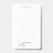 Persoonlijk modern logo voor werknemers badge (Achterkant)