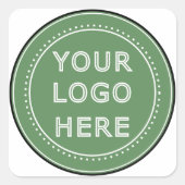persoonlijk Modern, Minimalistisch & Elegant Vierkante Sticker (Voorkant)