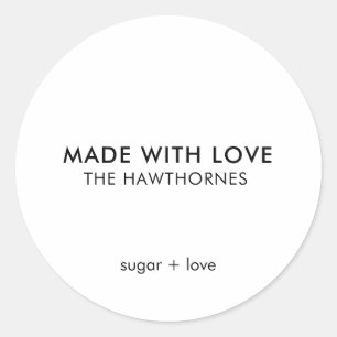 Persoonlijk Modern Minimalistisch Gemaakt Met Lief Ronde Sticker