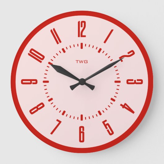 Persoonlijk modern minimalistisch grote klok (Voorkant)