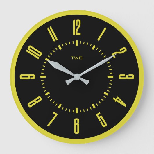 Persoonlijk modern minimalistisch grote klok (Voorkant)