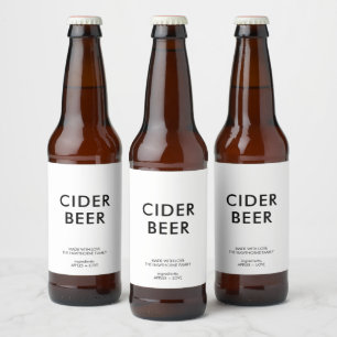 Persoonlijk modern minimalistisch zelfgemaakt bier etiket