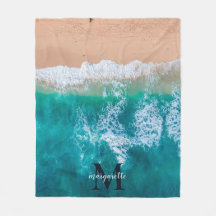 Persoonlijk Modern Monogram Naam Summer Beach