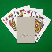 Persoonlijk Modern Monogram Pokerkaarten