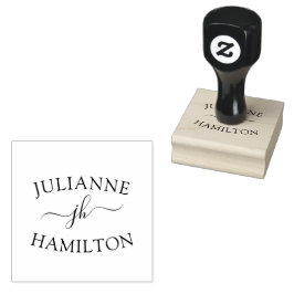 Persoonlijk modern monogram rubberstempel