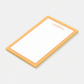 Persoonlijk modern naammonogram initiaal oranje post-it® notes (Schuin)