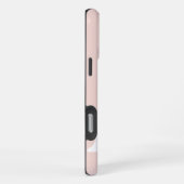 Persoonlijk modern naammonogram roze iPhone hoesje (Rechterkant)