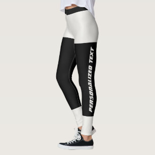 Persoonlijk Modern Neutraal Schattig Zwart Op Maat Leggings