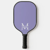 Persoonlijk modern paars monogram en naam pickleball paddle (Achterkant)