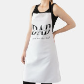 Persoonlijk modern papa wit schort (Insitu)