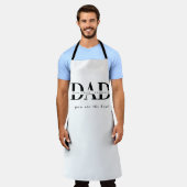 Persoonlijk modern papa wit schort (Gedragen)
