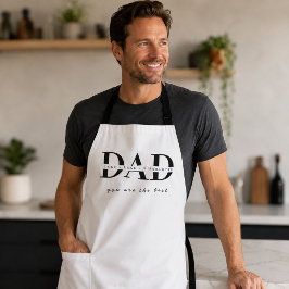 Persoonlijk modern papa wit schort
