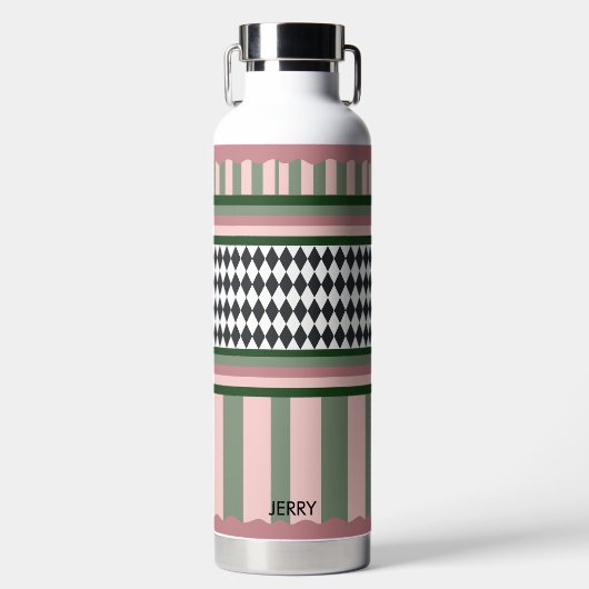 Persoonlijk modern patroon waterfles (Voorkant)