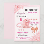 Persoonlijk Modern Rodeo Cowgirl Verjaardagsfeestj Kaart (Voorkant / Achterkant)