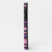 Persoonlijk modern roze paarse streeppatroon Case-Mate iPhone case (Achterkant/links)