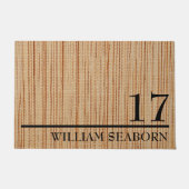 Persoonlijk Modern Rustic House Number en Name Deurmat (Voorkant)
