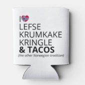 Persoonlijk modern Scandinavisch patroon Blikjeskoeler (Achterkant)