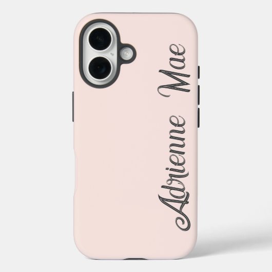 Persoonlijk modern schrift babyroze blos Case-Mate iPhone case (Achterkant)