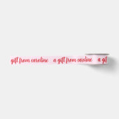 Persoonlijk modern script Lief rood & roze geven Satijnen Lint (Voorkant)