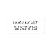 Persoonlijk modern script retouradres rubberstempel (Afrduk)