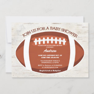 Persoonlijk Modern Touchdown football Baby shower Kaart
