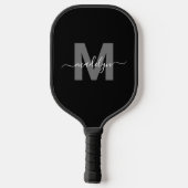 Persoonlijk Modern Vet Schrift Naam Monogram Pickleball Paddle (Achterkant)