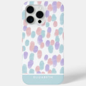 Persoonlijk modern waterverf pastel stippenpatroon Case-Mate iPhone case (Achterkant)